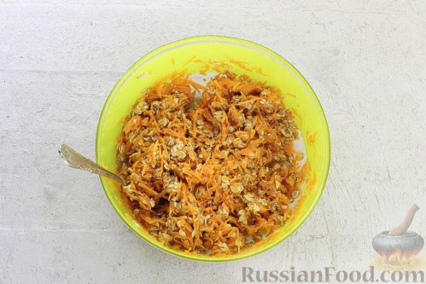 Постное овсяное печенье с морковью и мёдом